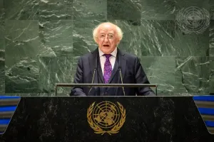 Irish President Says UN Can Call for Use of Force To Ensure Humanitarian Access in Palestine