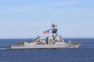 American Destroyer USS Spruance Intercepts Iranian-Flagged Cargo Ship