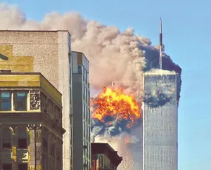 United Airlines Flight 175 crashes into the south tower of the World Trade Center