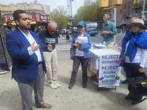 Jose Vega, independent congressional candidate for New York’s 15th Congressional District, at a campaign rally in the Bronx.