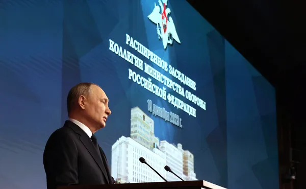 Putin Addresses Russian Defense Ministry Board Meeting