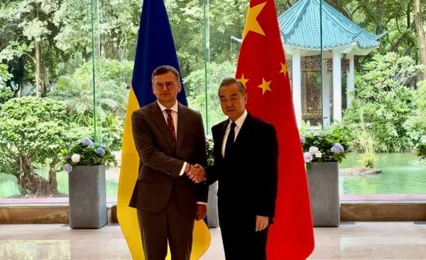China’s Foreign Minister Wang Yi and Ukraine’s Kuleba Meet To Discuss Peace Negotiations