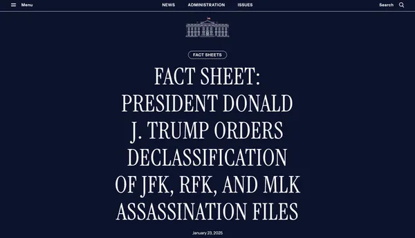 Donald Trump Orders Declassification of JFK, RFK and Dr. Martin Luther King Assassination Records, as Promised