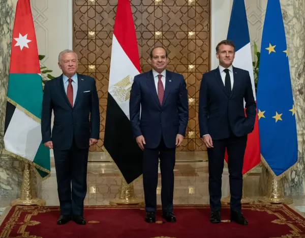 Leaders of Egypt, France and Jordan Call for Implementing Gaza Ceasefire