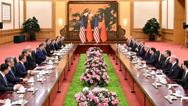 In Beijing, Xi and Trump Pledge a Constructive U.S.-China Relationship