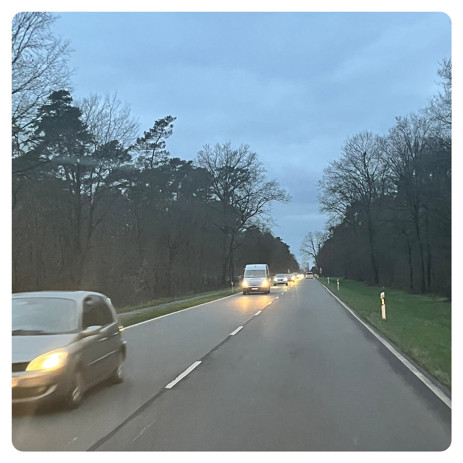 van life road journey of driving on right hand side 