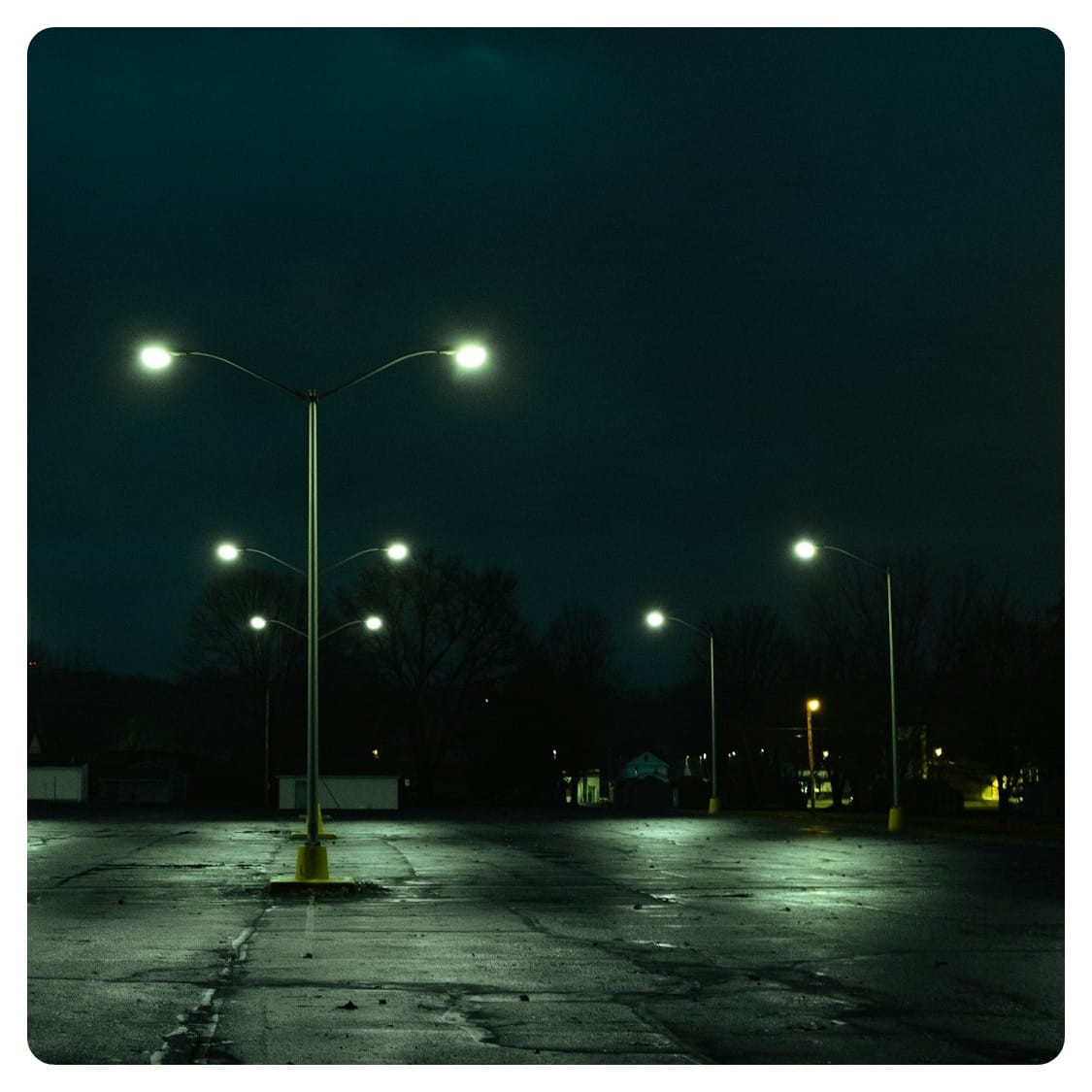 road lights at night