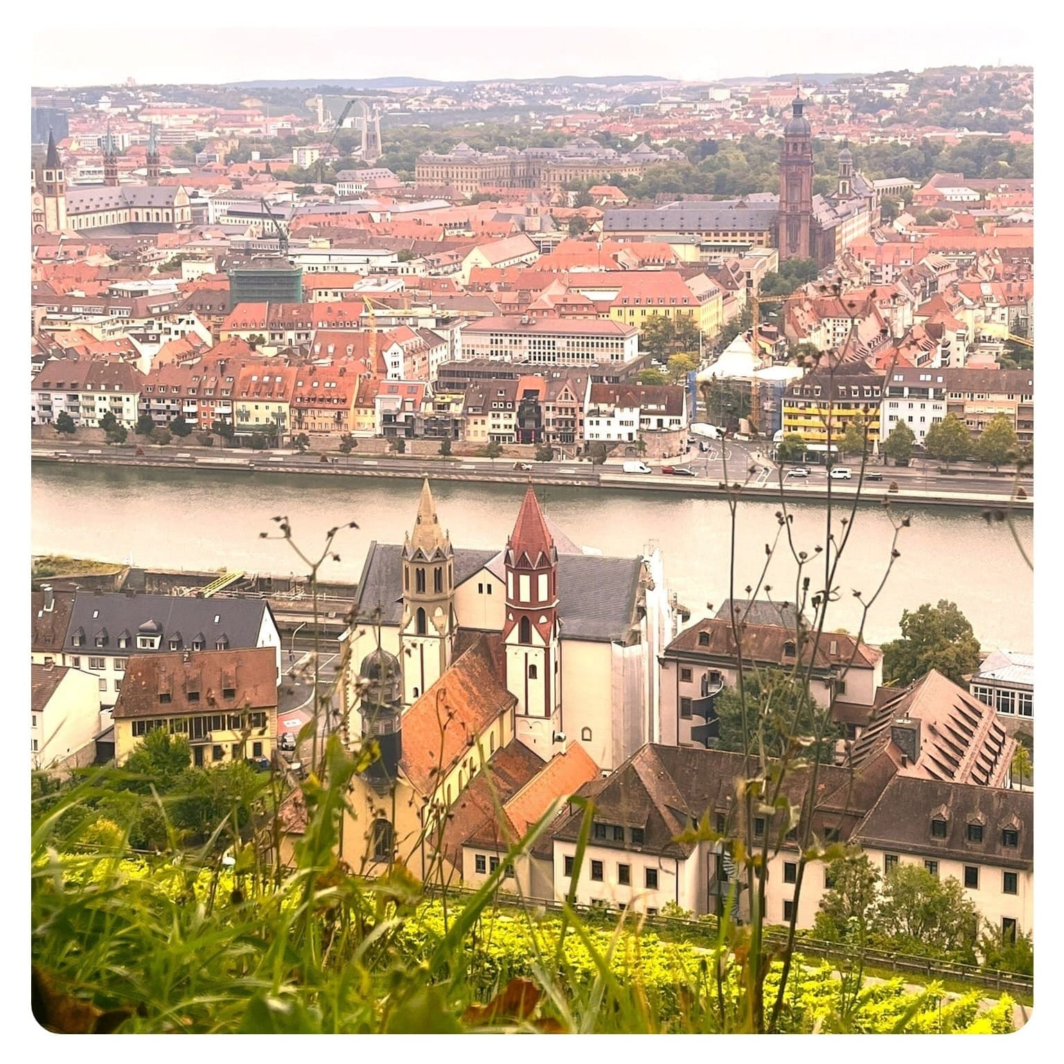 van life vanlavita view over Wurzburg 