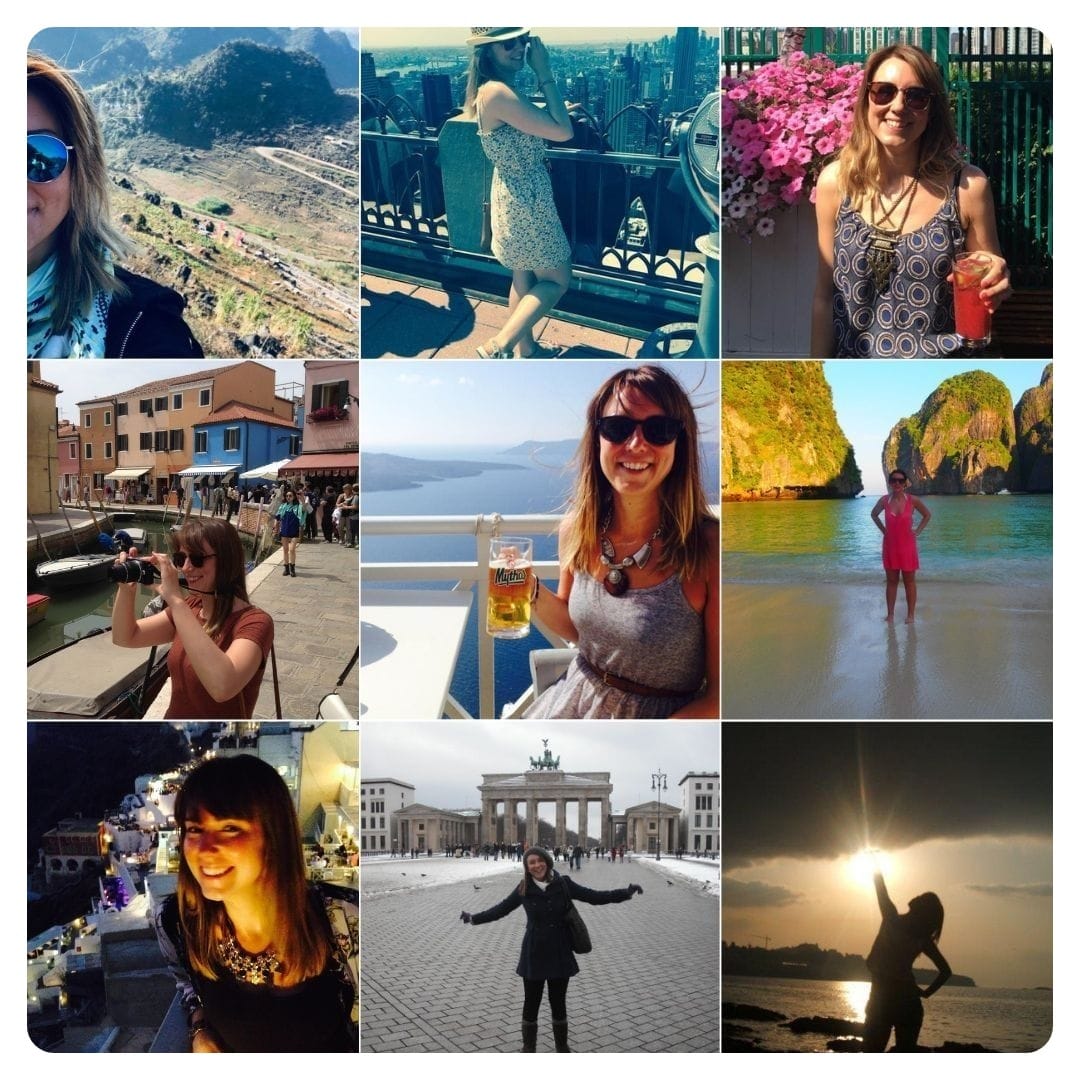 van life vanlavita woman collection of photos at different travel destinations 