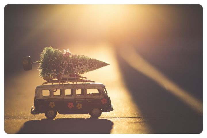van life vanlavita mini campervan model car with christmas tree 