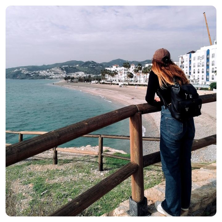 vanlife vanlavita woman overlooking coastal view
