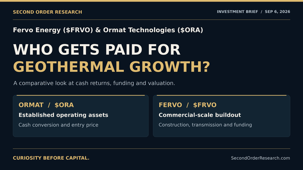 Fervo Energy ($FRVO) & Ormat Technologies ($ORA): Who Gets Paid for Geothermal Growth?