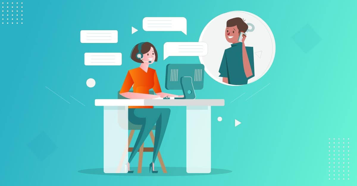 고객과 상담하는 상담원