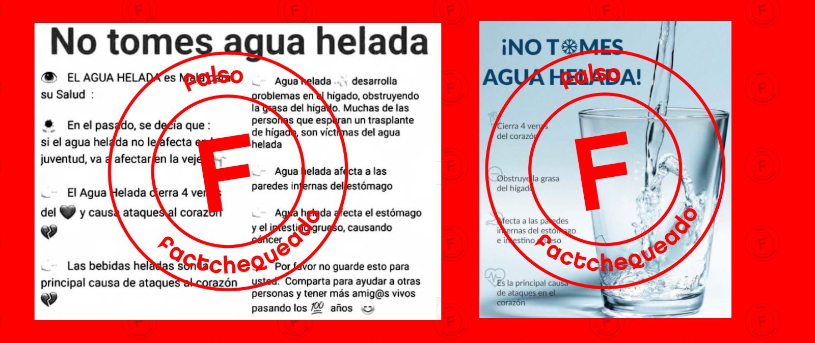 Tomar agua helada falso rumor de salud