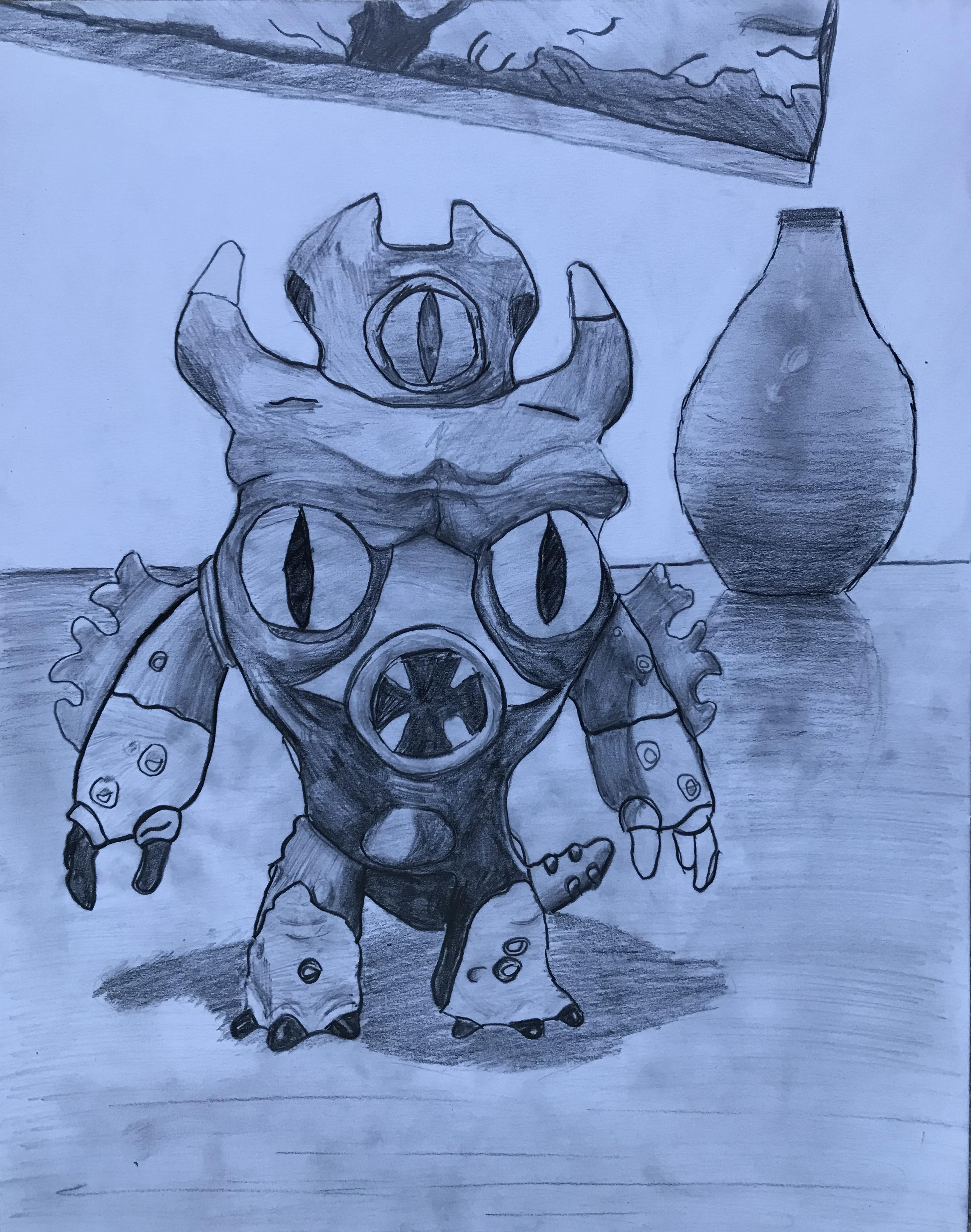 Dibujo en grafito creado por Ángel Vale.