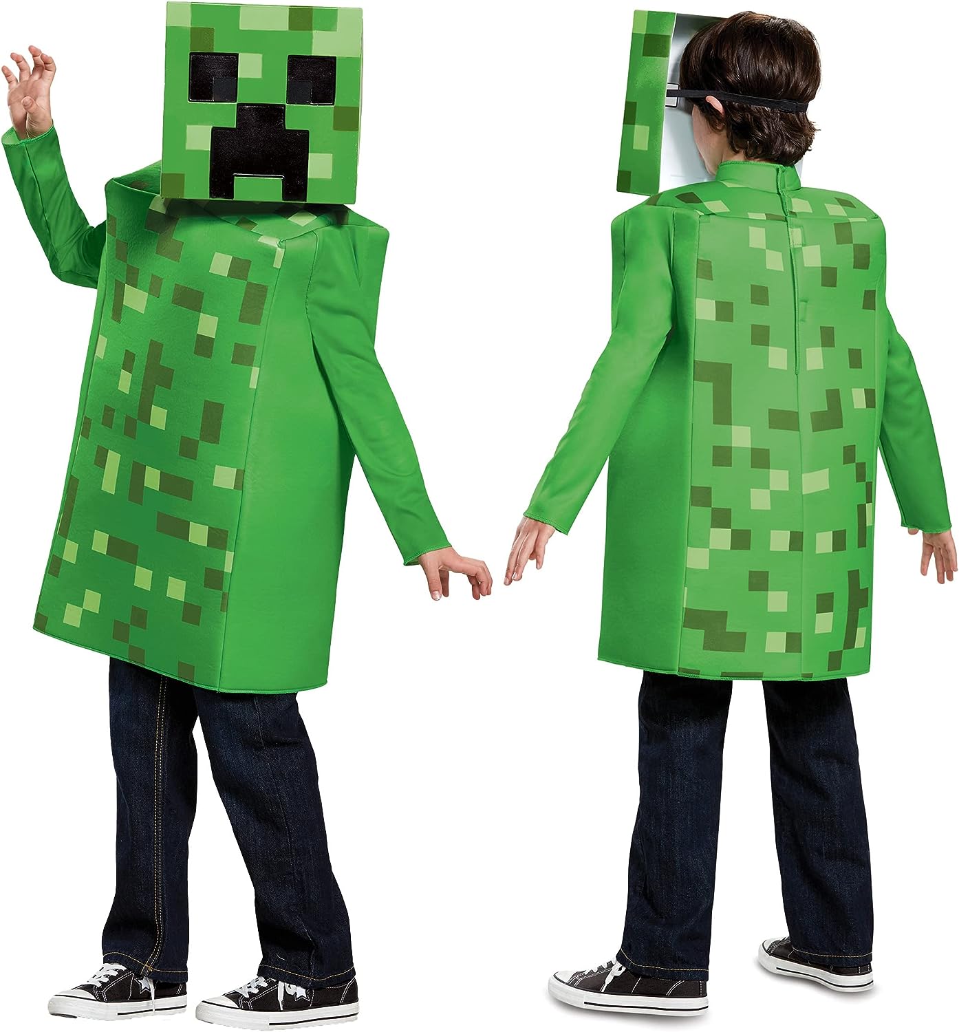 Disfraz de Creeper Classic Minecraft, verde, pequeño