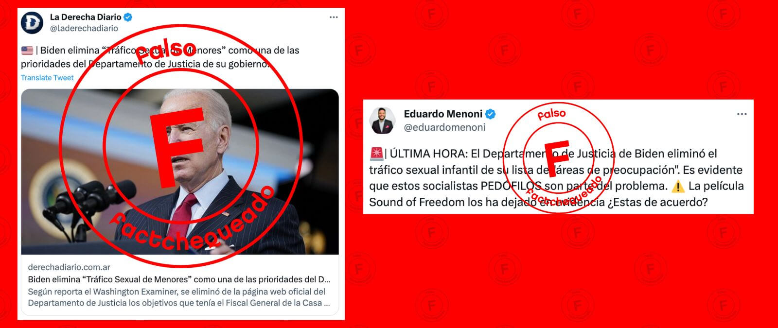 Lsita de prioridades del DOJ no cambiado aunque haya cuentas con desinformación 