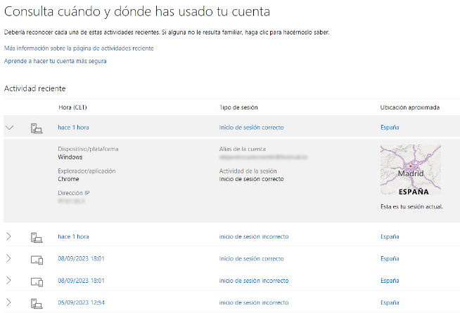 cómo saber si alguien entró a mi correo