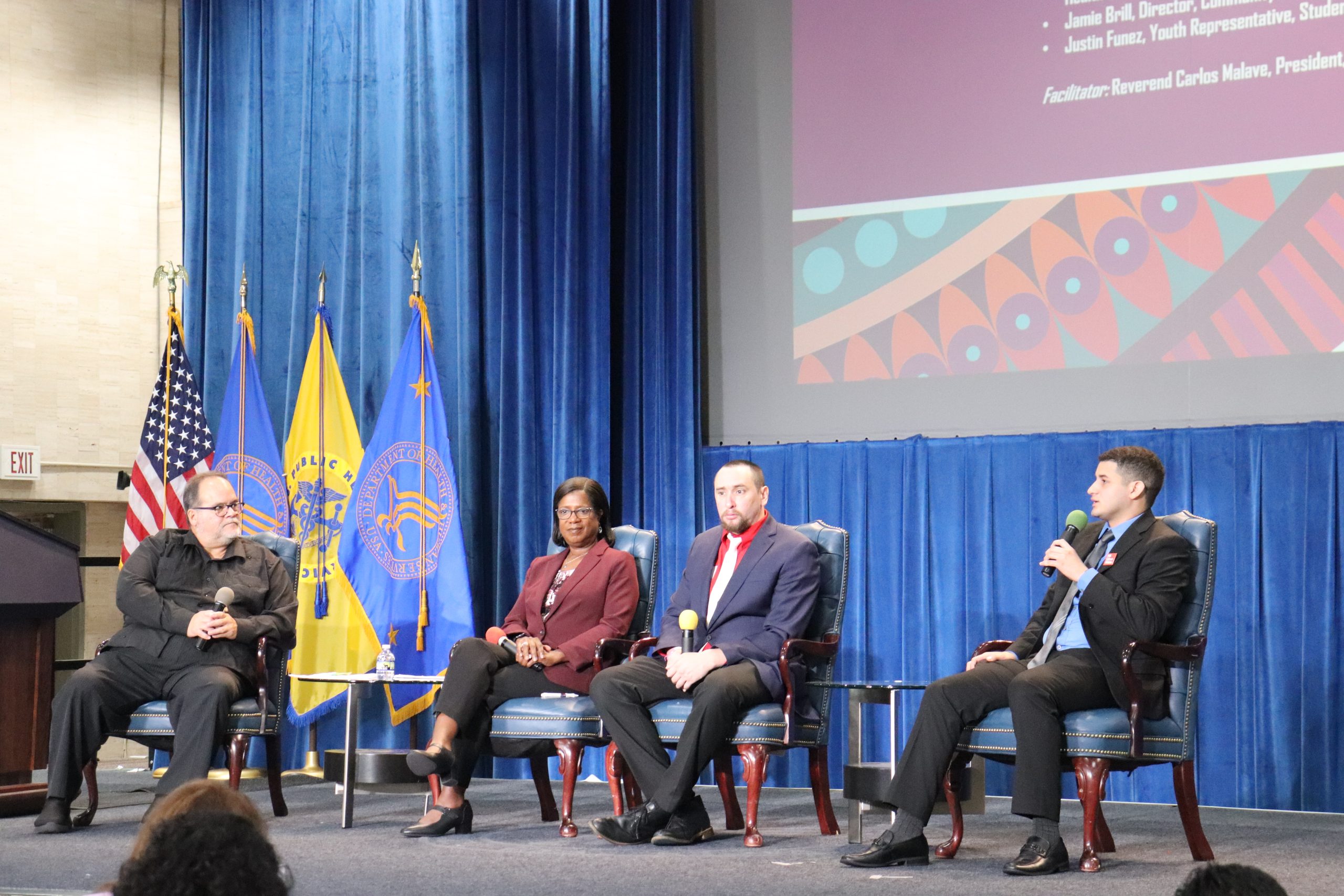 Unpacking Resilience: A Conversation on Hispanic/Latino Behavioral Health • Assistant Secretary Miriam Delphin-Rittmon, Substance Abuse and Mental Health Services • Jamie Brill, Director, Community Crisis Services • Justin Funez, Youth Representative, Students Demand Action • Facilitator: Reverend Carlos Malave, President, Latino Christian National Network