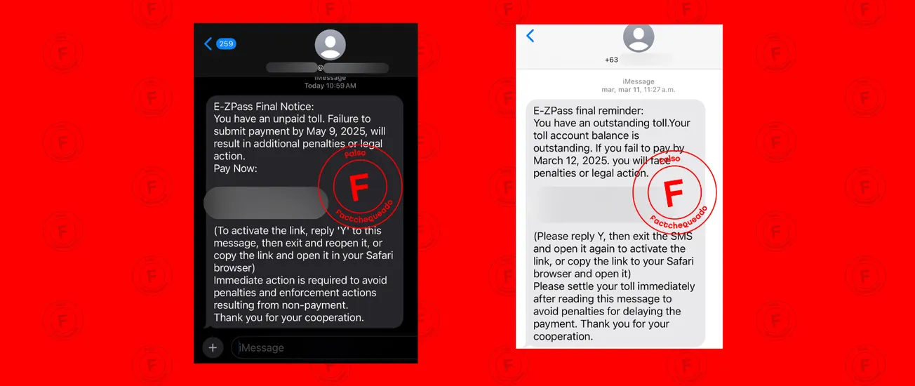 Cuidado con mensajes de falta de pago de un toll que incluyen un enlace, son un intento de smishing