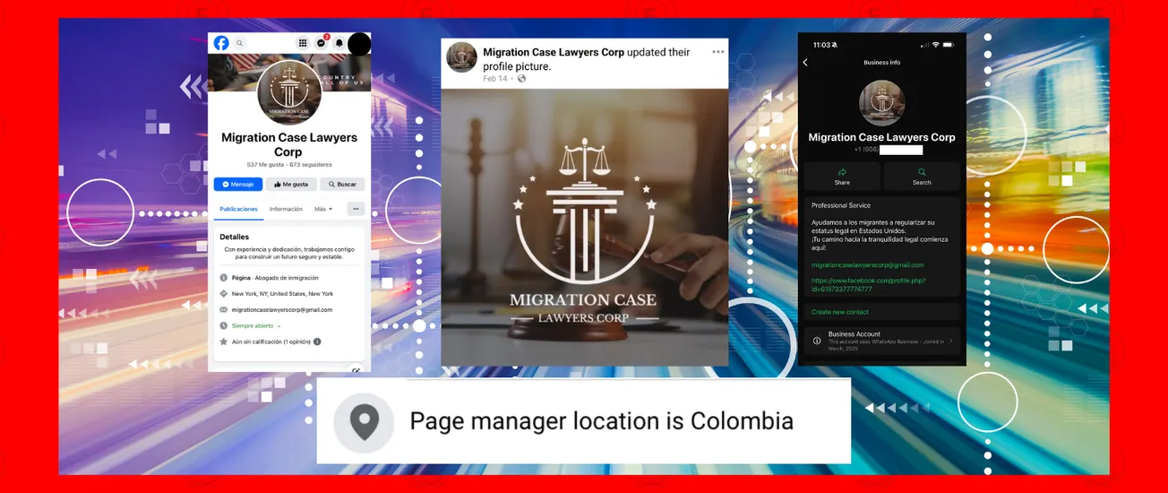Cuidado con la cuenta en Facebook “Migration Case Lawyers Corp”; usa anuncios de abogados que no están asociados con la página