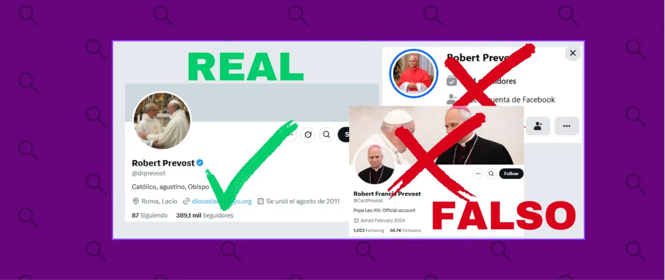 Papa León XIV: cuentas reales y falsas en redes sociales