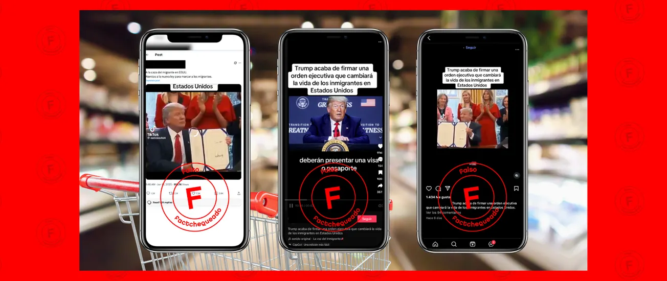 No, Trump no firmó una orden ejecutiva que limita el acceso de los inmigrantes a supermercados o farmacias