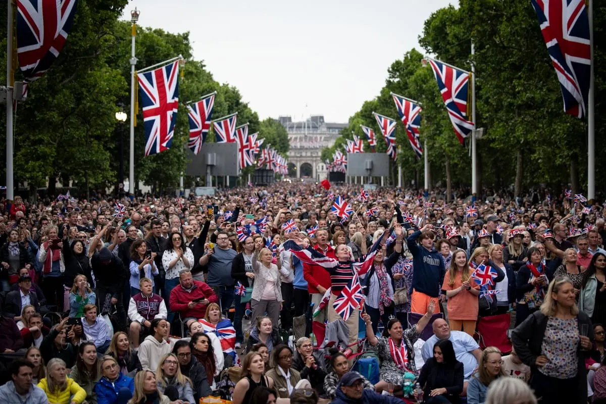 Gran Bretaña disfruta del Jubileo de Platino de la Reina Isabel II que marca el 70 aniversario de su acceso al trono el 06 de