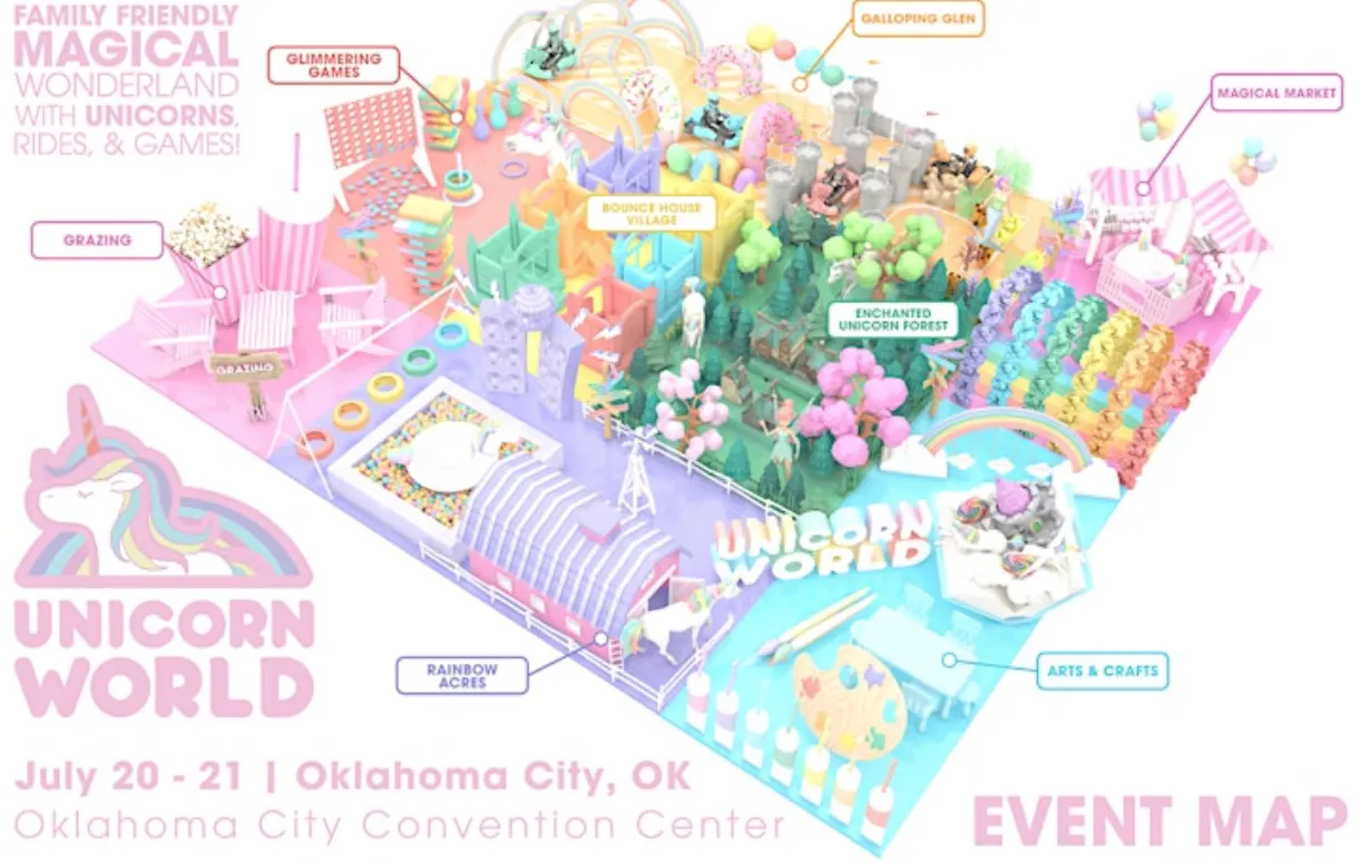 Unicorn World y otros eventos en Oklahoma esta semana