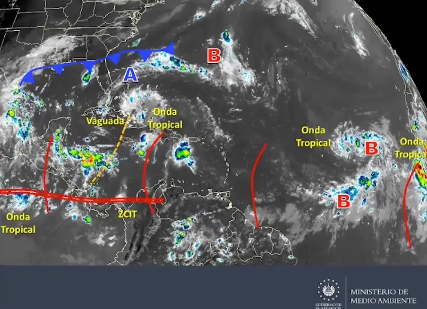 Fuertes lluvias afectarán el centro y occidente de El Salvador durante las próximas horas