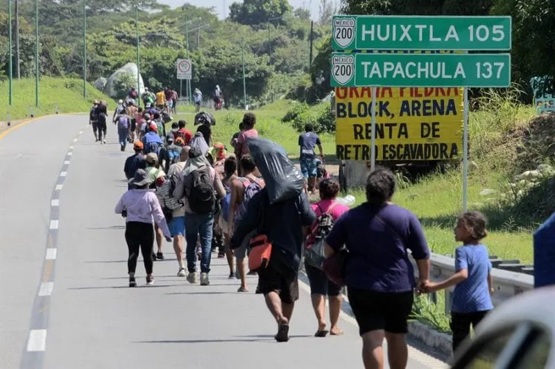 Caravana migrantes Mexico