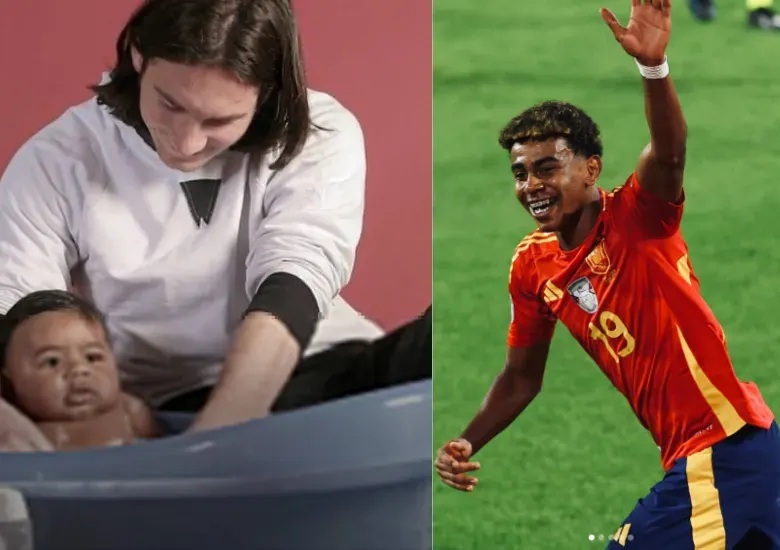 Messi Lamine Yamal foto