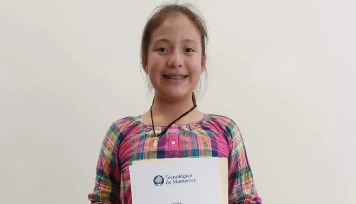 Niña mexicana entrará a la universidad con nueve años, su logro se viraliza