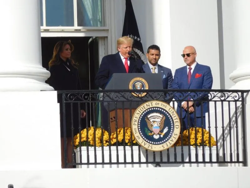 Trump recibe a los Nacionales de Washington en la Casa Blanca