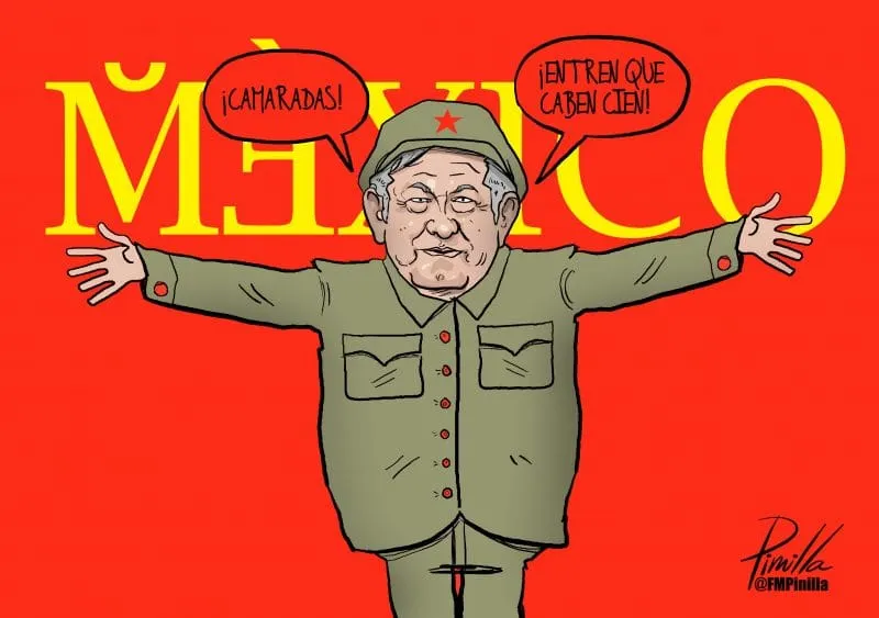 Caricatura | López Obrador comunista