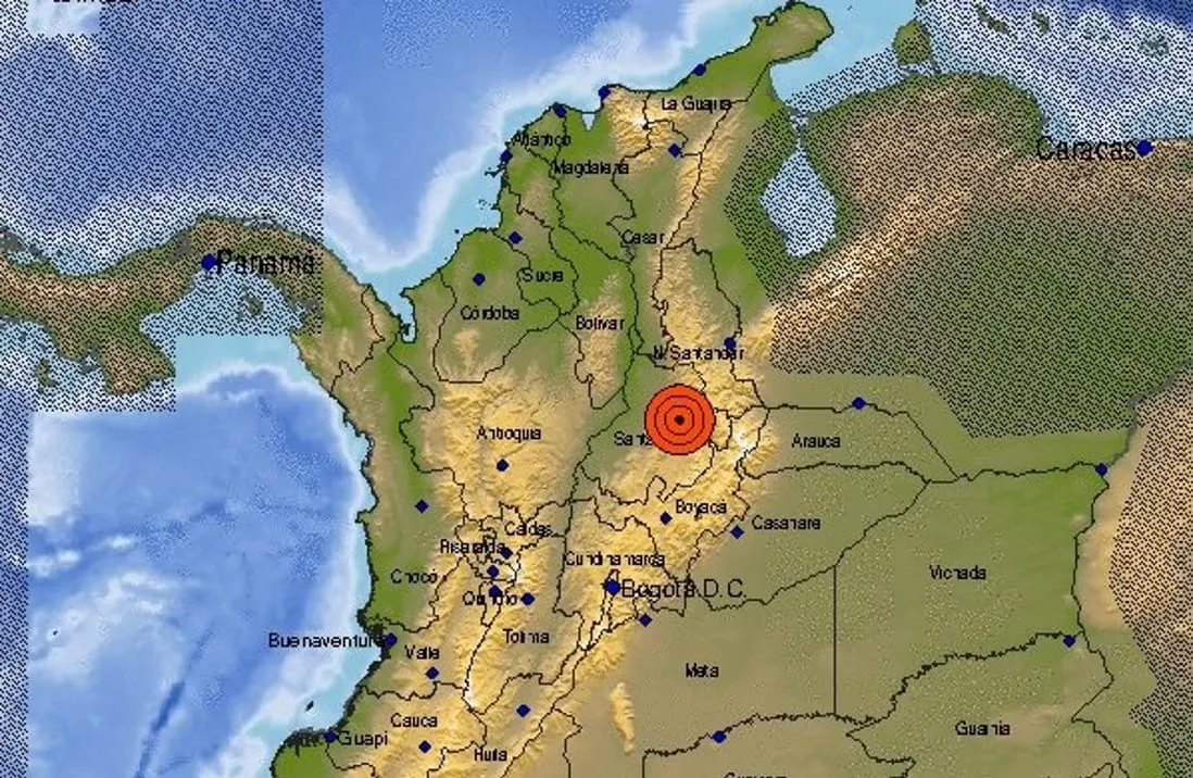 Temblor en Colombia no dejó daños