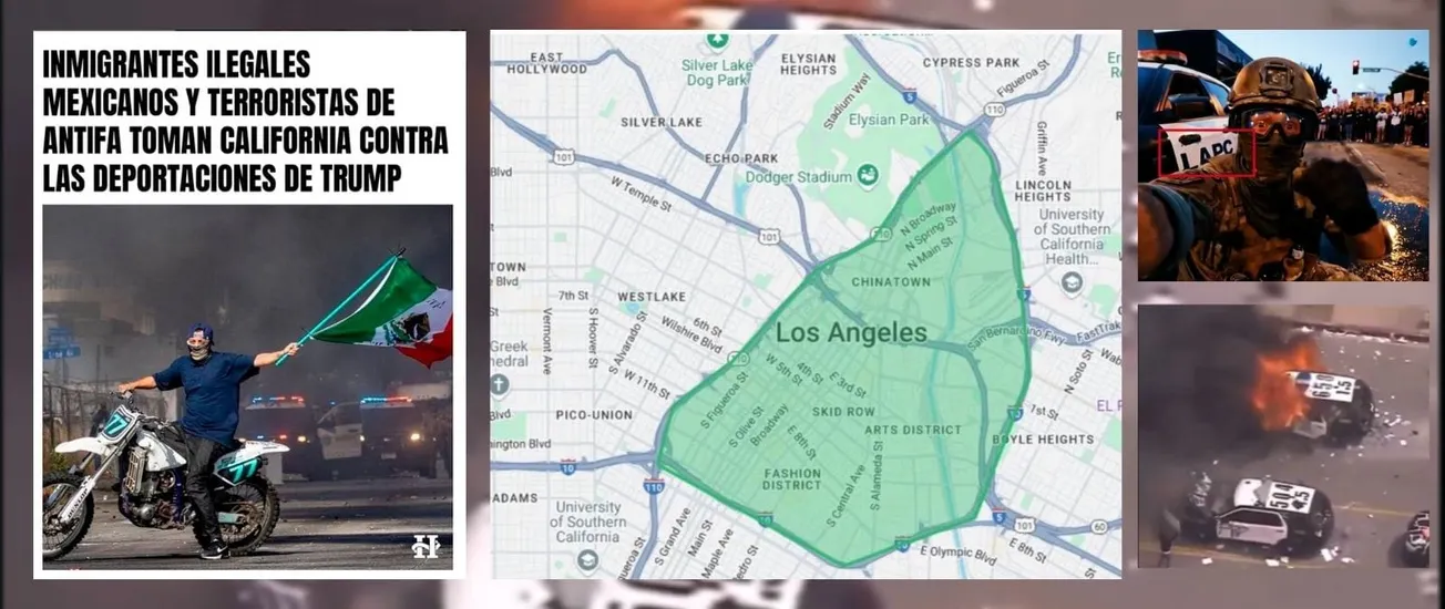 Protestas Los Ángeles, narrativas desinformantes, inmigración, George Soros