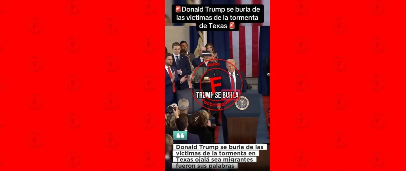 No, Donald Trump no dijo en una rueda de prensa sobre las inundaciones en Texas que esperaba “que los muertos sean inmigrantes y no estadounidenses”