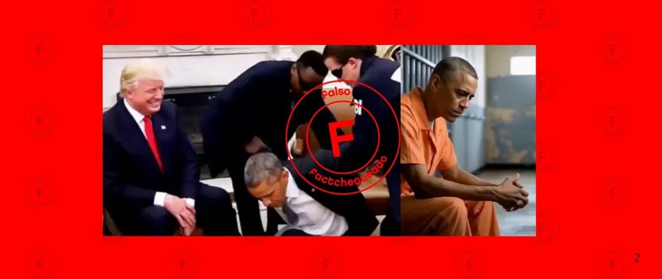 No, Obama no ha sido arrestado por el FBI ni perseguido por la policía, como muestra Trump en algunas publicaciones manipuladas con IA