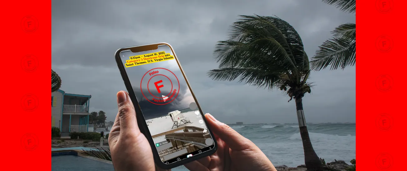 No, estas imágenes no son del huracán Erin en su paso por las Islas Vírgenes