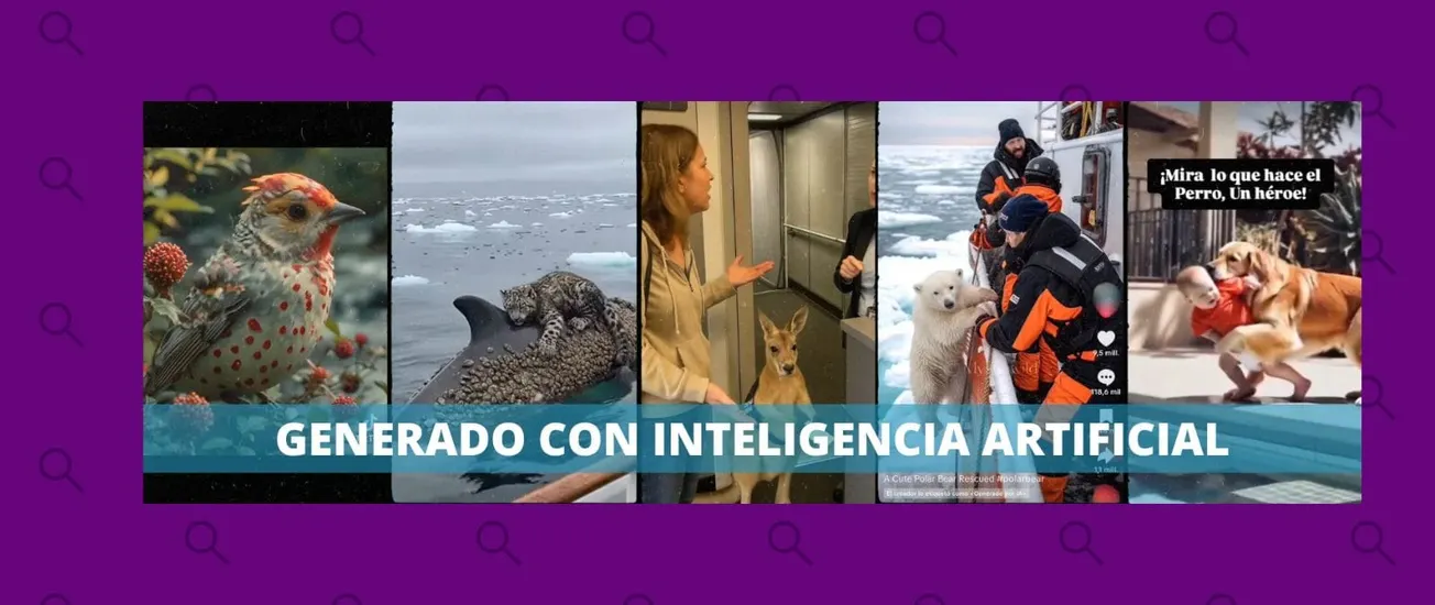 Un canguro en un avión y un delfín salvando a un leopardo: contenidos de animales creados con IA que pueden desinformar y alterar el conocimiento ecológico