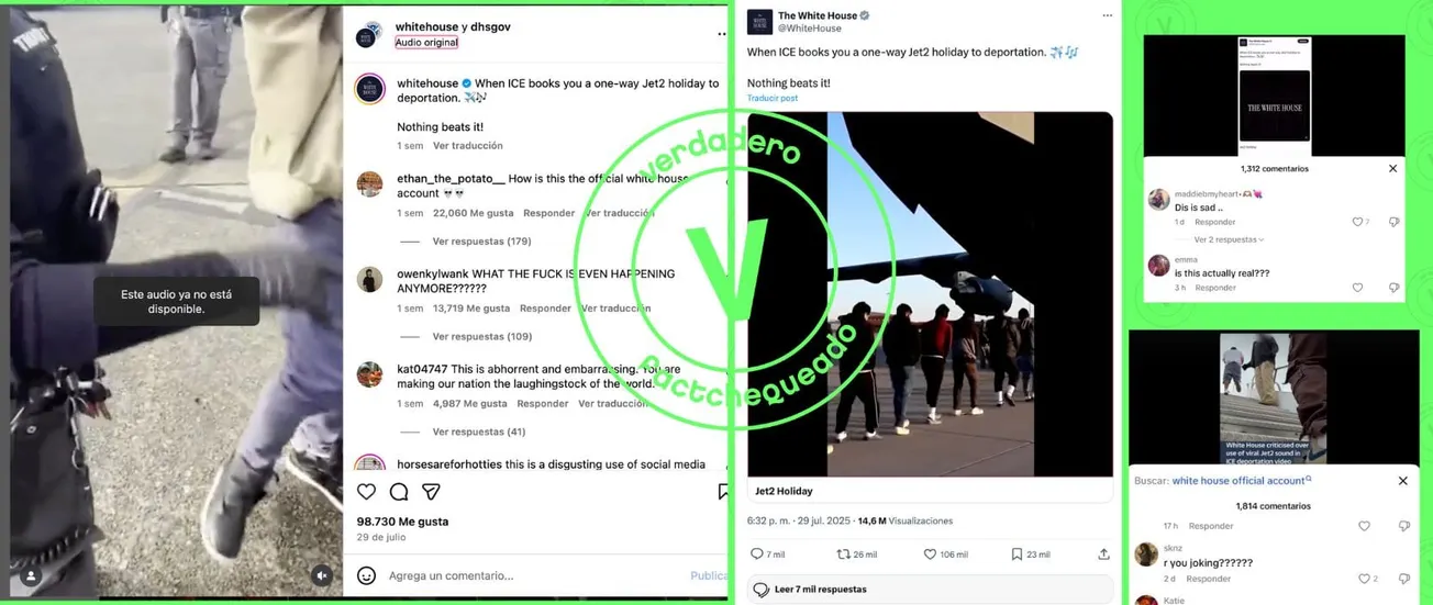 Sí, la Casa Blanca y el DHS utilizaron un audio viral para exhibir deportaciones