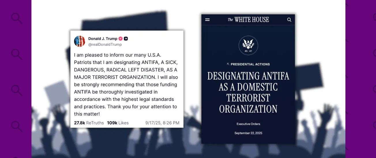 Trump anunció que designará a Antifa como "importante organización terrorista”: expertos señalan que no existe mecanismo para hacerlo