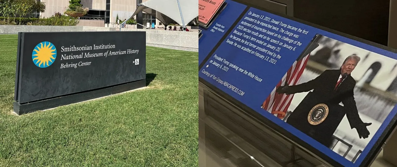 Sí, el Museo Nacional de Historia Estadounidense eliminó frase que hacía referencia a que la narrativa de fraude electoral impulsada por Trump en 2020 era falsa