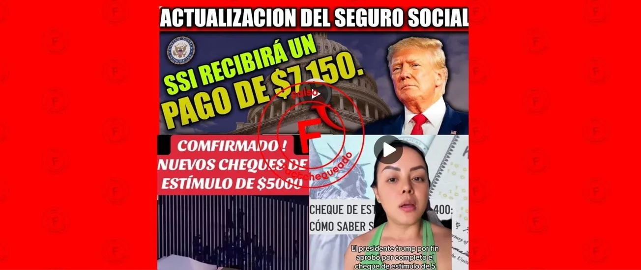 No, ni Trump ni el Seguro Social han anunciado para octubre de 2025 el envío de cheques de estímulo