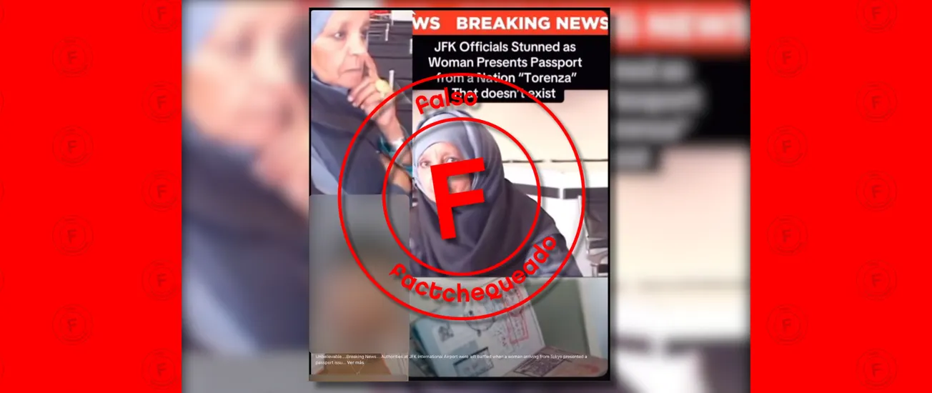 No, una mujer con pasaporte de “Torenza”, un país que no existe, no llegó al aeropuerto JFK