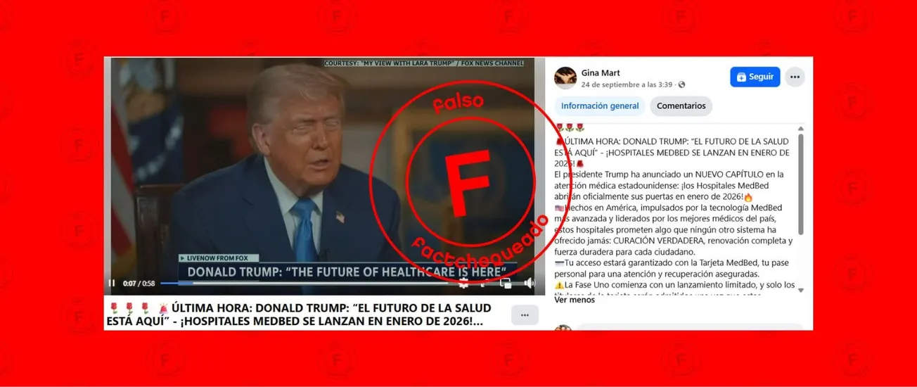 Cuidado con la estafa de las “tarjetas MedBed”: estas camas no existen y el video de Trump promocionándolas fue creado con IA