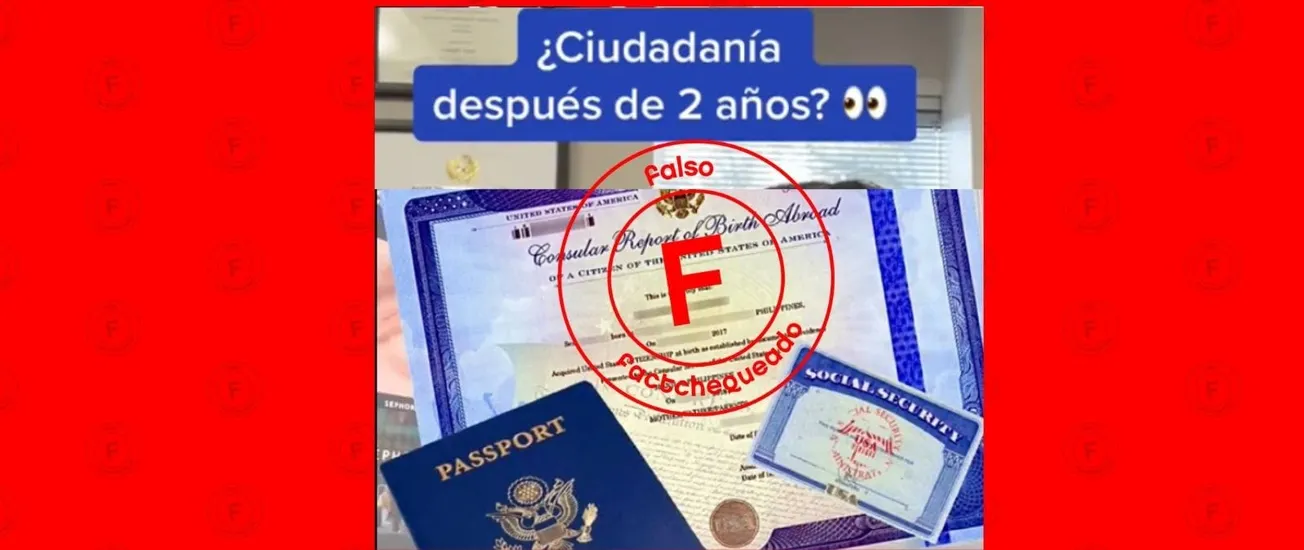 No, Estados Unidos no otorga la ciudadanía a personas con solo 2 años en el país, salvo que sean miembros de las fuerzas armadas