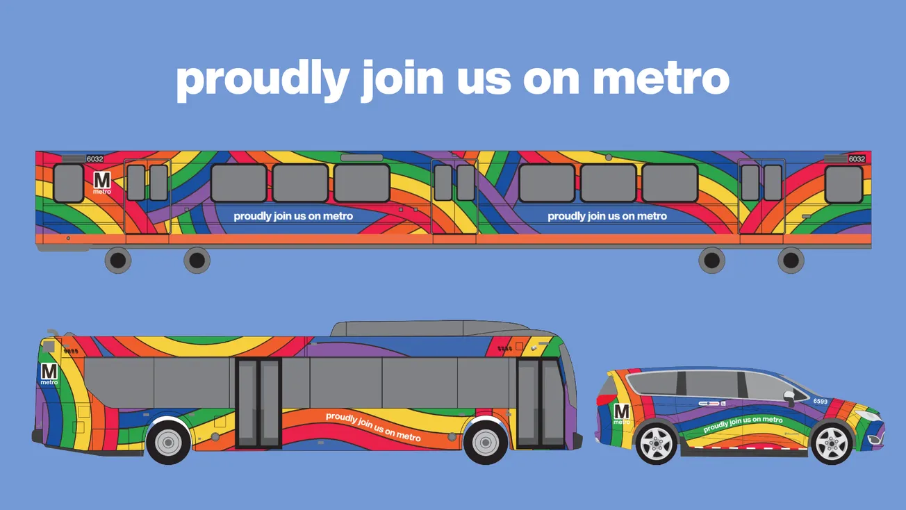 WMATA celebra el Mes del Orgullo con vehículos temáticos y servicio especial