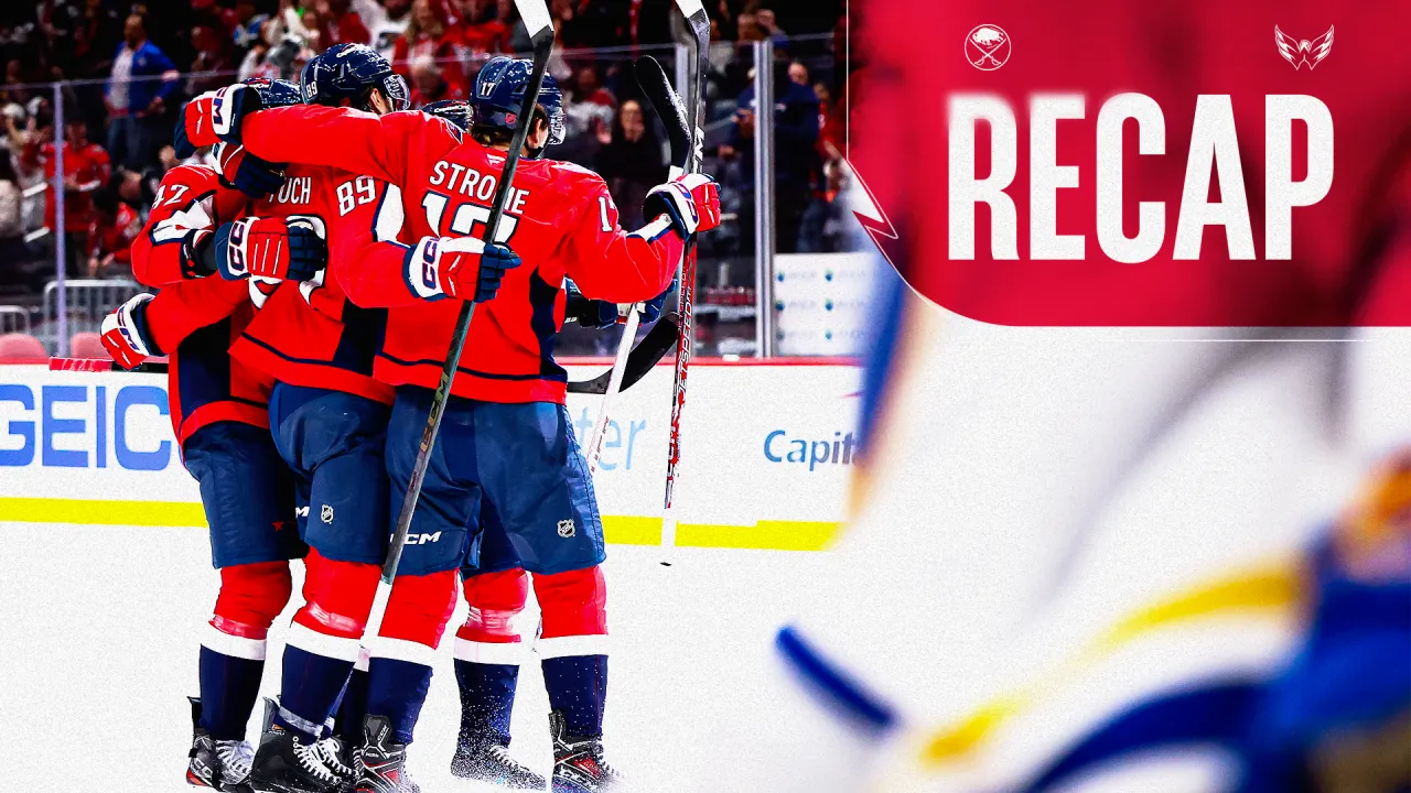 Gráfico oficial de los Washington Capitals para el partido ante los Flyers